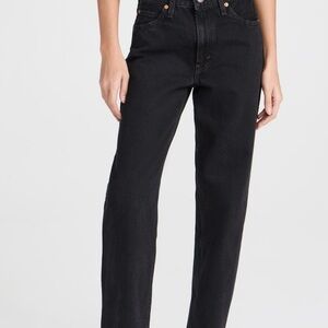 Levi’s women’s high rise dad jeans black loose fit size 27x29